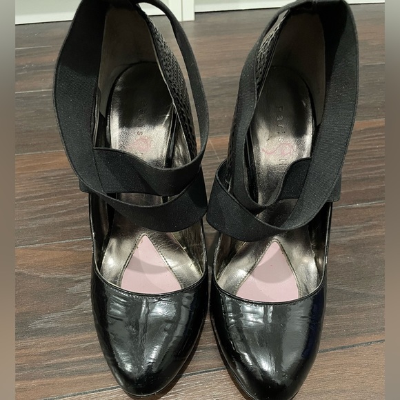 Paris Hilton Patent leather Criss-Cross Stilettos - Picture 3 of 5
